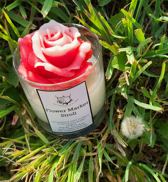 Hand Crafted Scented Rose Candle
