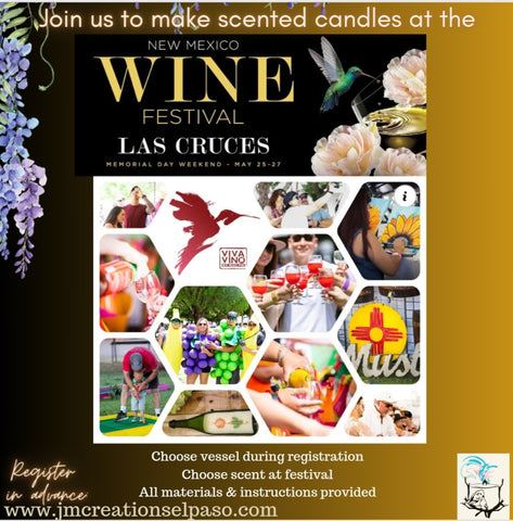 Wicks and Sips at LC Wine Festival Candle Making Workshop