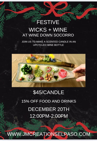 Festive Wicks + Wine Dec 20th at Wine Down